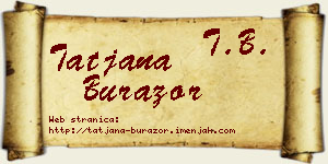 Tatjana Burazor vizit kartica